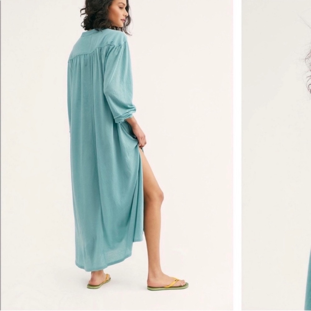 Free People Beach Primrose‎ Maxi Dress Loose Oversized Boho - Picture 2 of 6